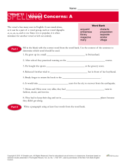 Vowel Concerns