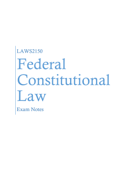 Federal Constitutional Law