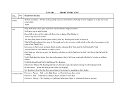 ENG 2D1 SHORT STORY UNIT Dead Poets Society