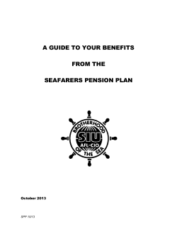 A GUIDE TO YOUR BENEFITS - Seafarers