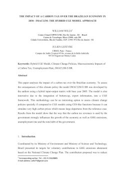 the impact of a carbon tax over the brazilian economy in 2030