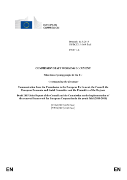 EUROPEAN COMMISSION Brussels, 15.9.2015 SWD(2015) 169