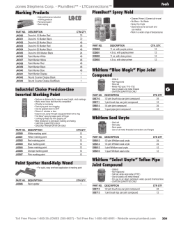 PlumBest&reg; Spray Weld Whitlam &ldquo;Blue Magic&rdquo; Pipe Joint