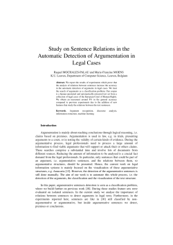 Study on Sentence Relations in the Automatic Detection of