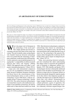 an archaeology of eurocentrism