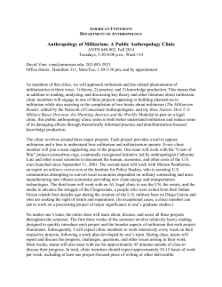 Anthropology of Militarism