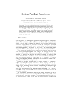Ontology Functional Dependencies - CEUR