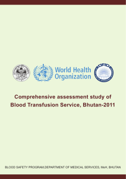 Comprehensive assessment study of Blood Transfusion Service