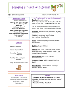 Hanging around with Jesus! - John Paul II Elementary School