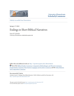 Endings in Short Biblical Narratives