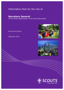 Information Pack for the role of Secretary General