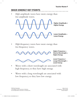 WAVE-ENERGY KEY POINTS • High-amplitude waves have more