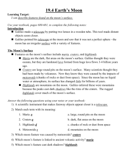 19.4 Earth`s Moon