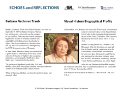 Barbara Fischman Traub Visual History
