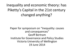 Dr Geoff Bertram - Institute for Governance and Policy Studies