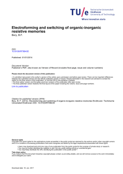 Electroforming and switching of organic