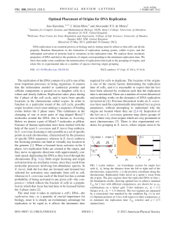 Optimal Placement of Origins for DNA Replication