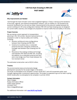 I-35 from Kyle Crossing to RM 150