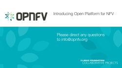 OPNFV Overview Deck