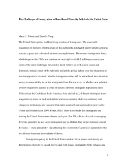 1 The Challenges of Immigration to Race