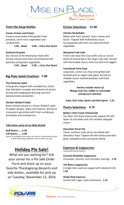 Holiday Pie Sale! - Polaris Career Center