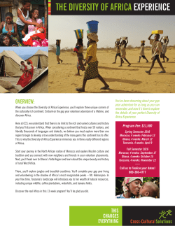 the diversity of africa experience - Cross
