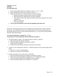 Chemistry 100 Second Homework