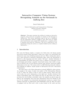Interactive Computer Vision System: Recognizing Animals on