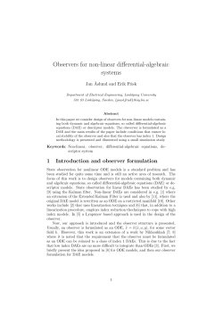 Observers for non-linear differential-algebraic