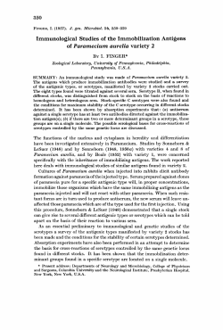 Immunological Studies of the Immobilization Antigens