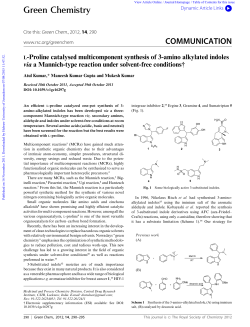 Green Chemistry COMMUNICATION