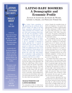 LATINO BABY BOOMERS A Demographic and Economic Profile