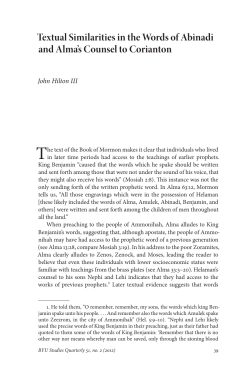 Textual Similarities in the Words of Abinadi and