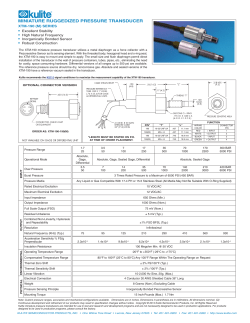 miniature ruggedized pressure transducer