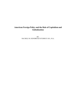 American Foreign Policy and the Role of Capitalism and