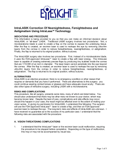 IntraLASIK Correction Of Nearsightedness, Farsightedness and