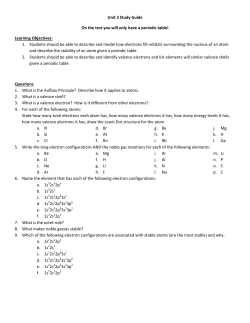 Unit 3 Study Guide On the test you will only have a