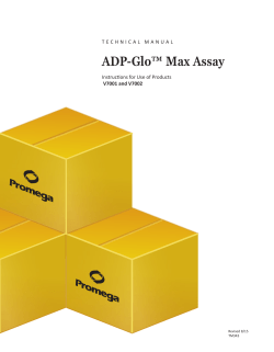 ADP-Glo&trade; Max Assay Technical Manual