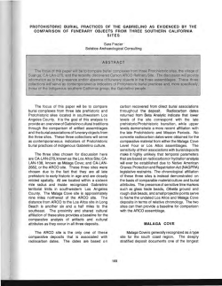 protohistoric burial practices of the gabrielino as evidenced by the