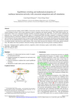 Equilibrium switching and mathematical properties of