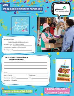 Cookie Book 2015 - Girl Scouts of Western Ohio