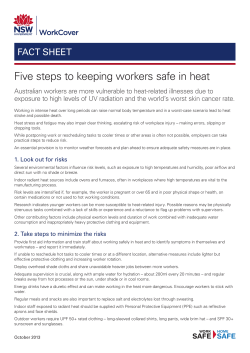 Five steps to keeping workers safe in heat