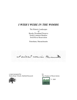 History of Land Use in Petersham