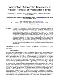 Combination of anaerobic treatment an aerobic nutrient removal of