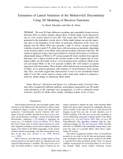 Estimation of Lateral Variations of the Mohorovičić Discontinuity