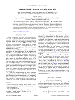Ionization of atomic hydrogen in strong infrared