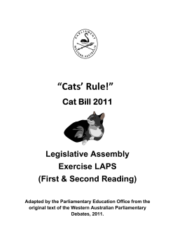 Cats` Rule! - Parliament of Western Australia