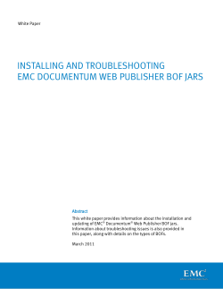 Installing and Troubleshooting EMC Documentum Web Publisher