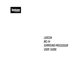 lexicon mc-14 surround processor user guide