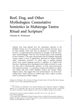 Beef, Dog, and Other Mythologies: Connotative Semiotics in Maha